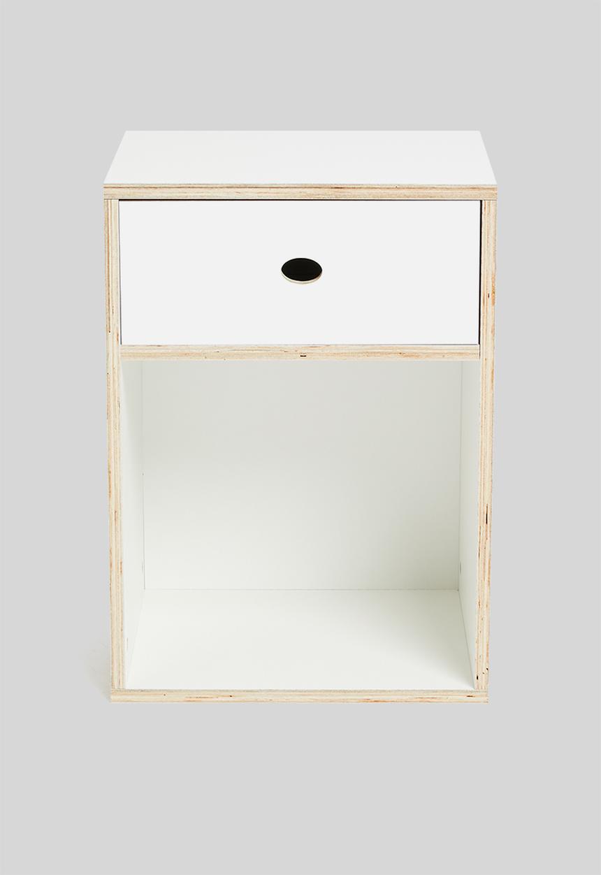 Sixth Floor - Norton bedside pedestal - white 