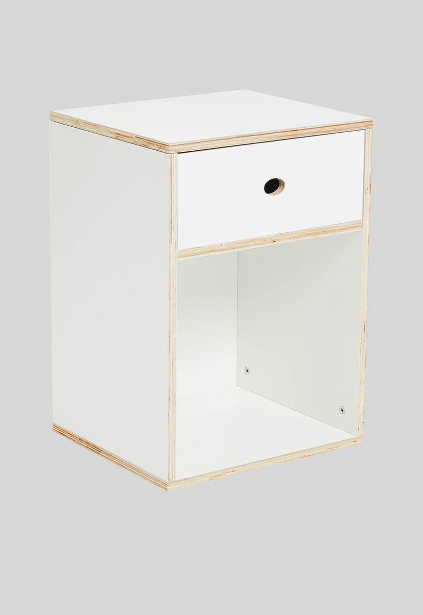 Sixth Floor - Norton bedside pedestal - white 