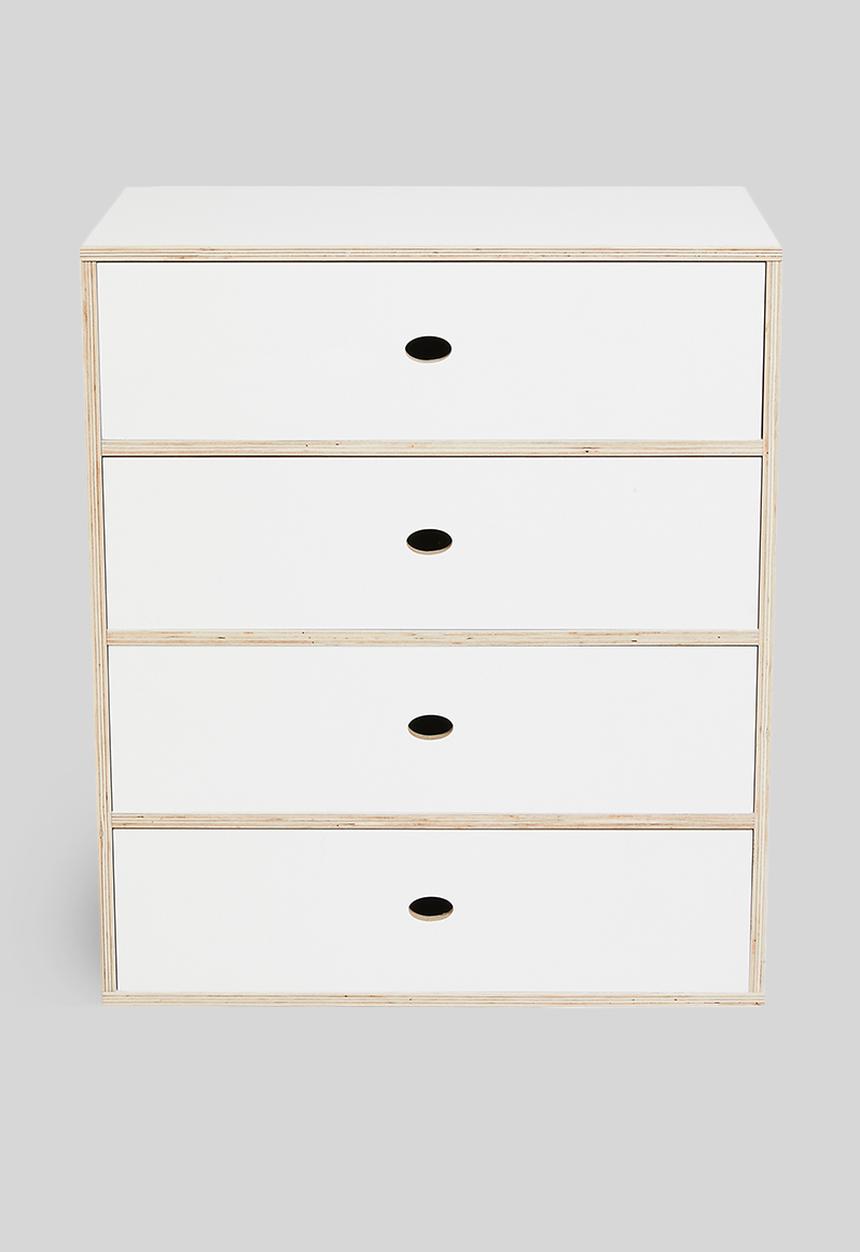 Sixth Floor - Norton 4 drawer storage - white 