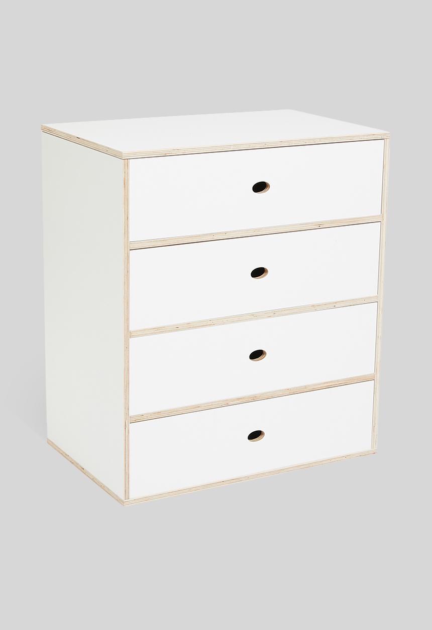 Sixth Floor - Norton 4 drawer storage - white 