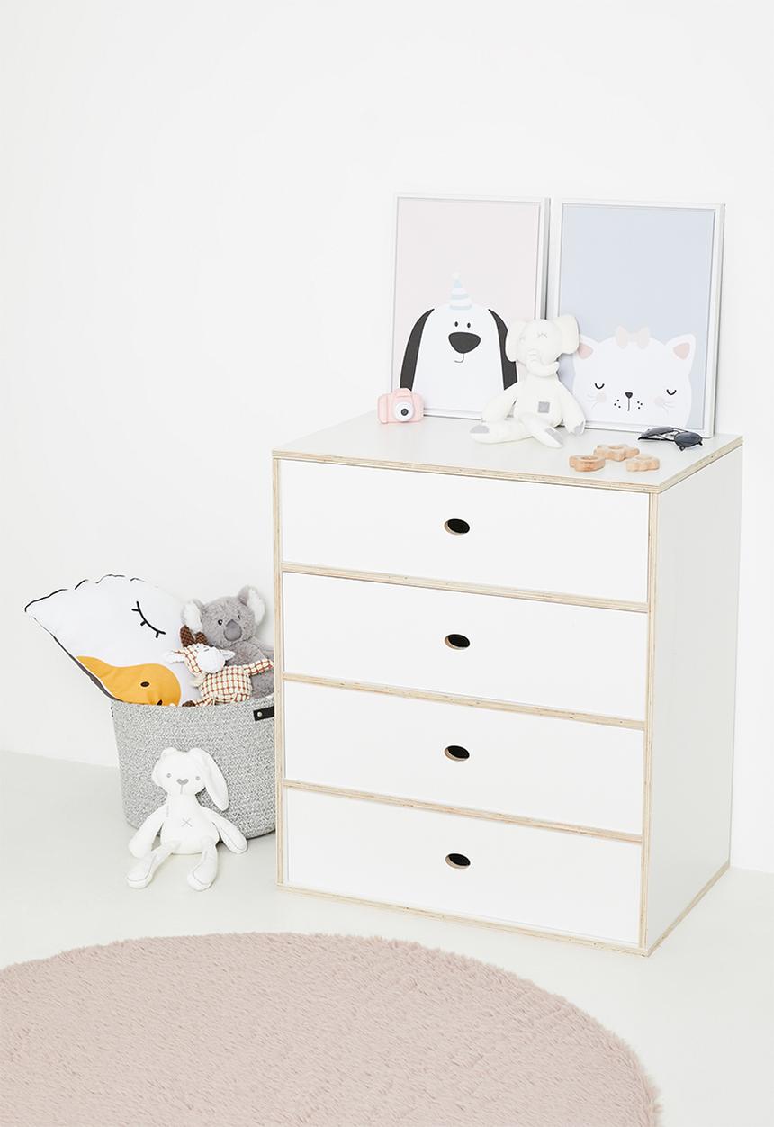 Sixth Floor - Norton 4 drawer storage - white 