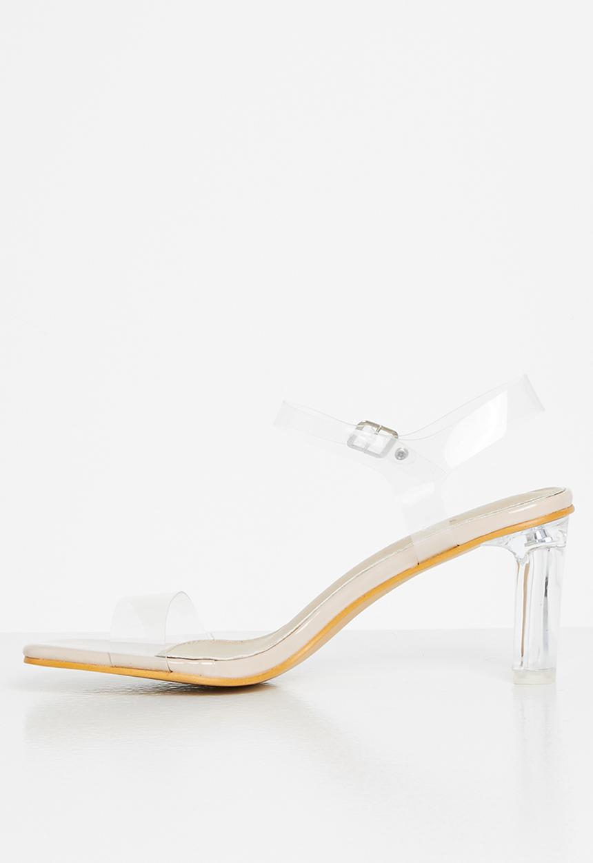 Superbalist - Crytal open block heels - stone