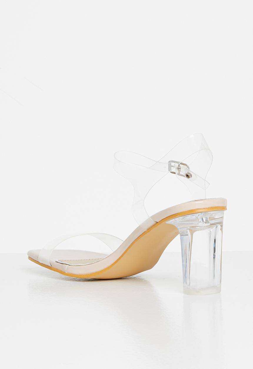 Superbalist - Crytal open block heels - stone