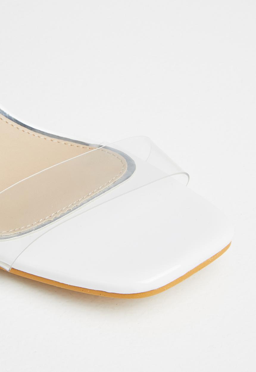 Superbalist - Crytal open block heels - white
