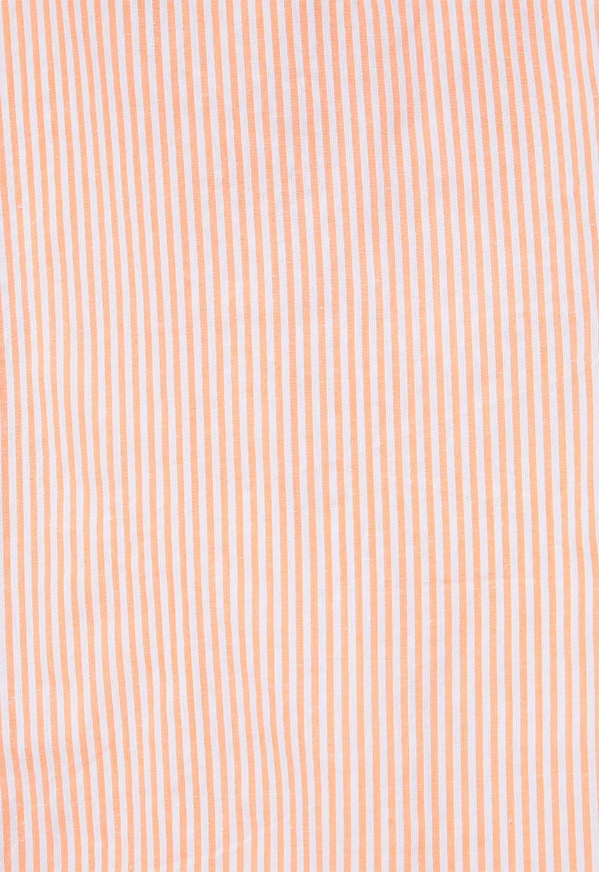 Blake - Printed button down sleep set - peach & white 