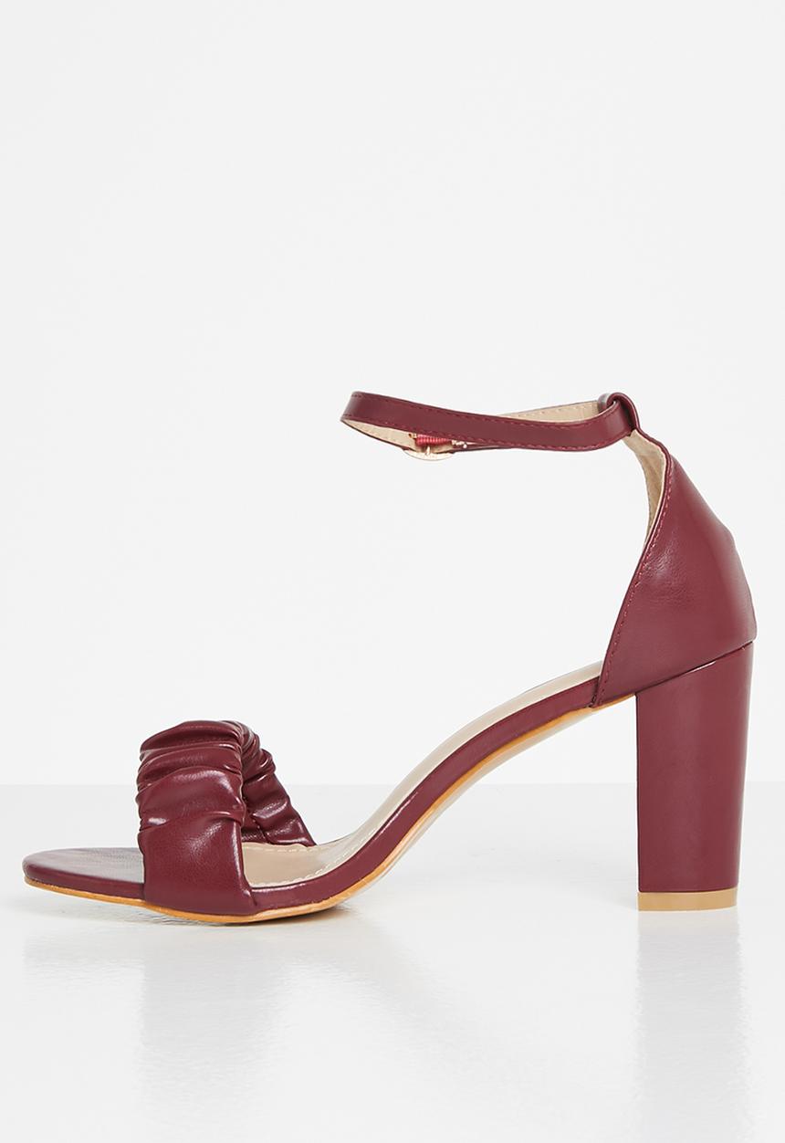 Superbalist - Haley open block heel - burgundy