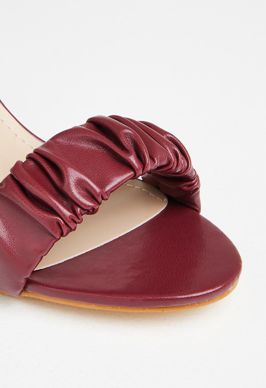 Superbalist - Haley open block heel - burgundy