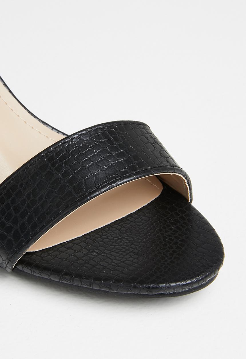 Haley open block heel - black