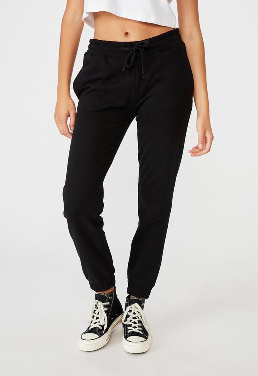 Cotton On - Slim fit trackpant - black