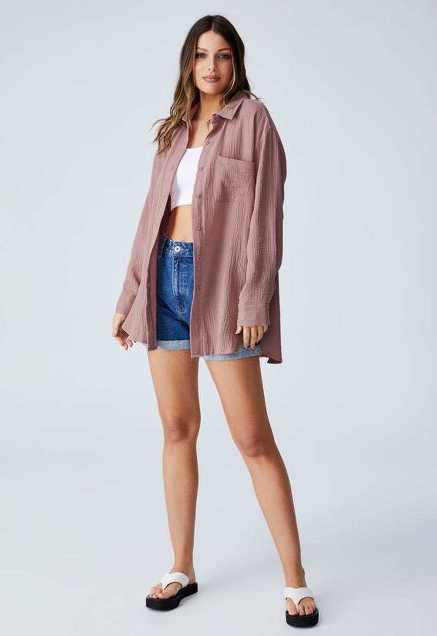 Cotton On - Savannah oversized shirt - zephyr