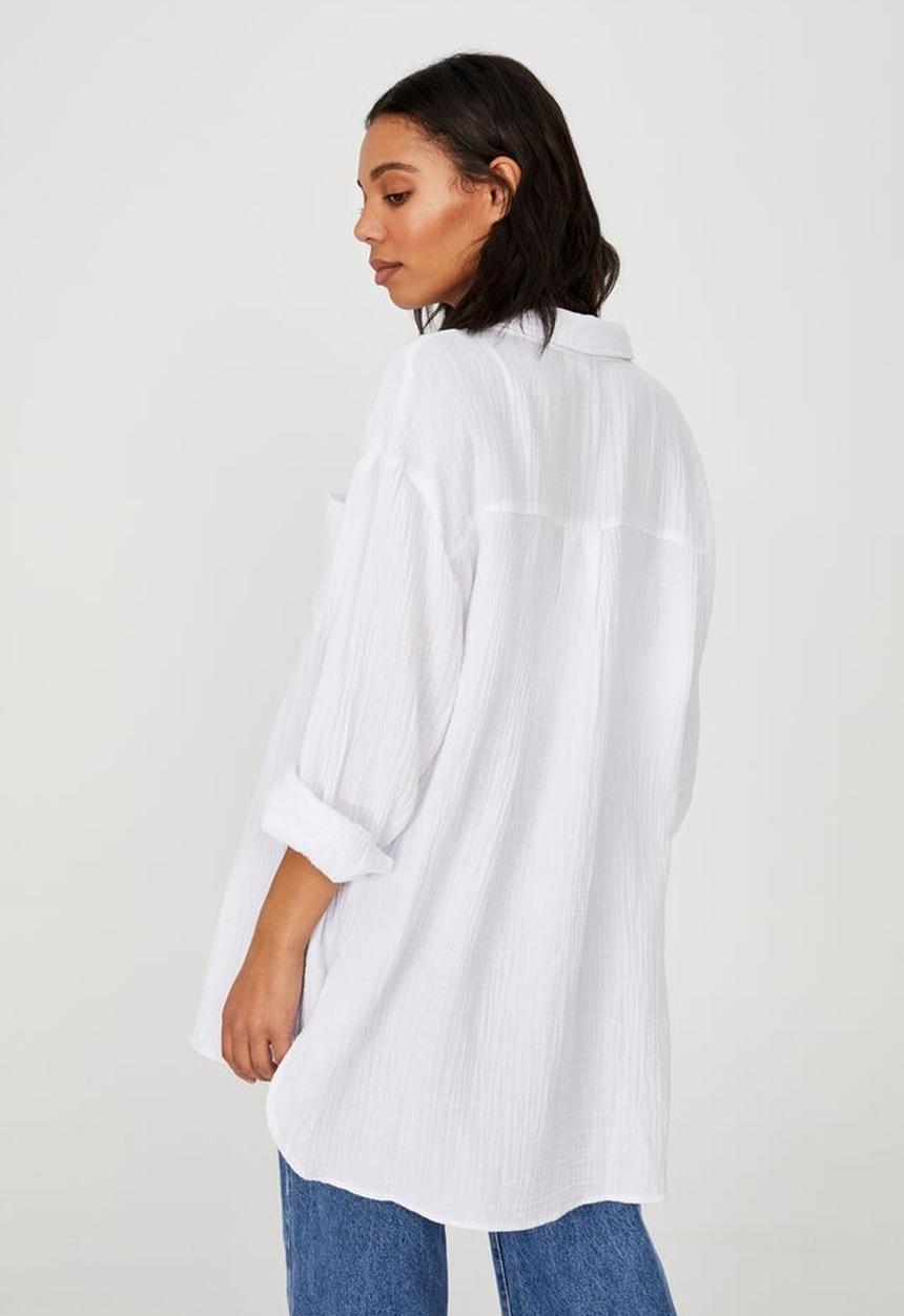 Cotton On - Savannah oversized shirt - white