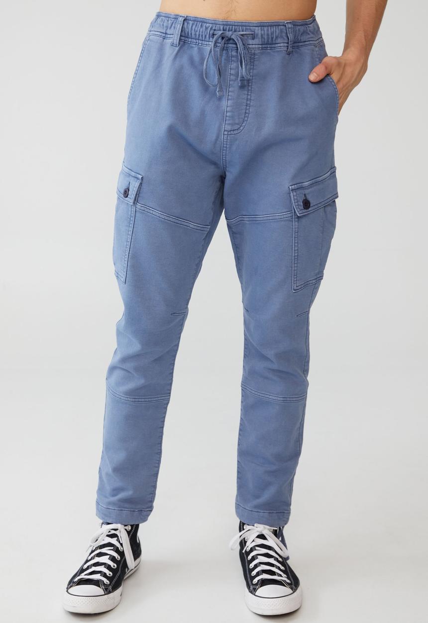 Cotton On - Military cargo pant - mid blue
