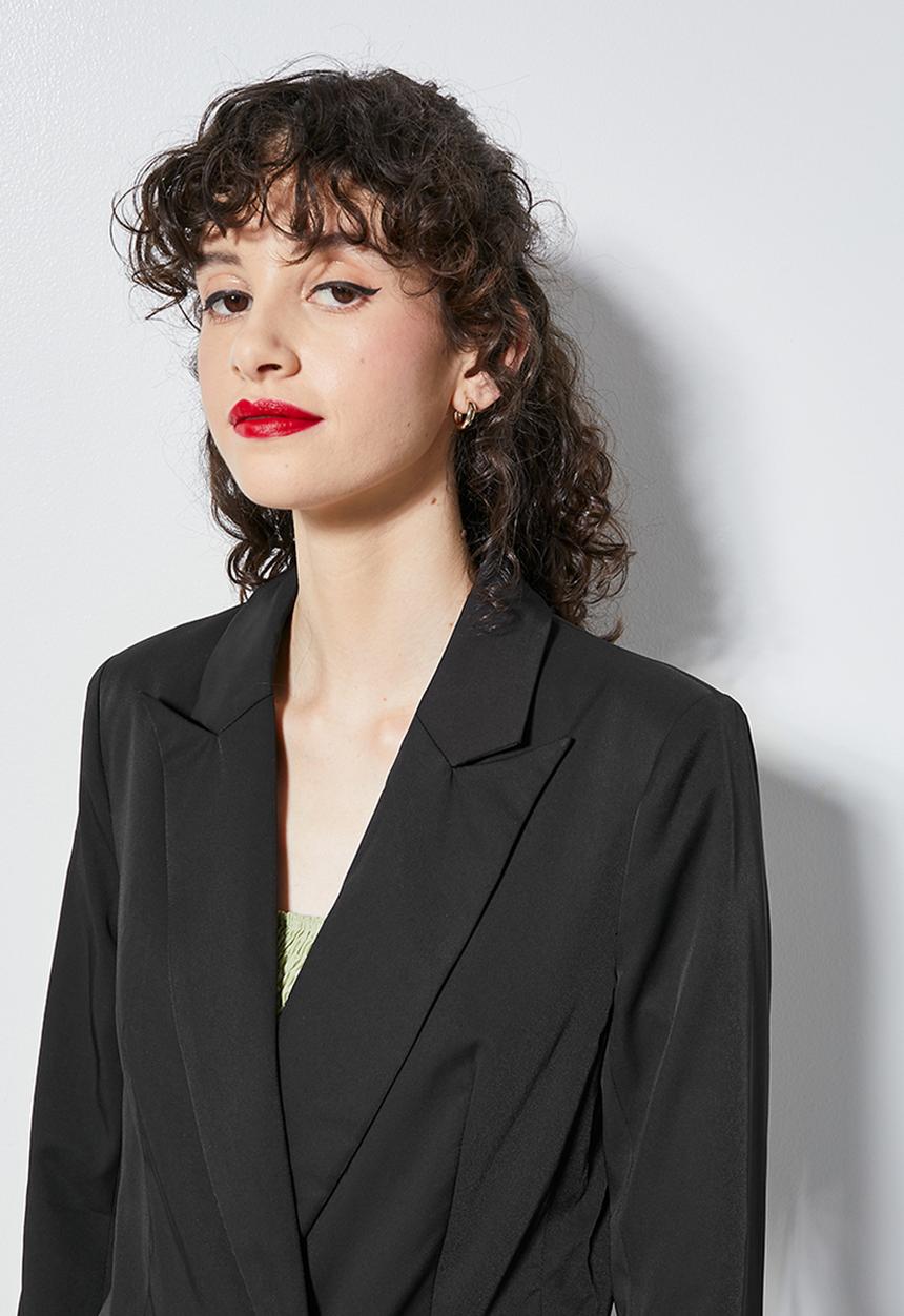 Superbalist - Double breasted blazer - black