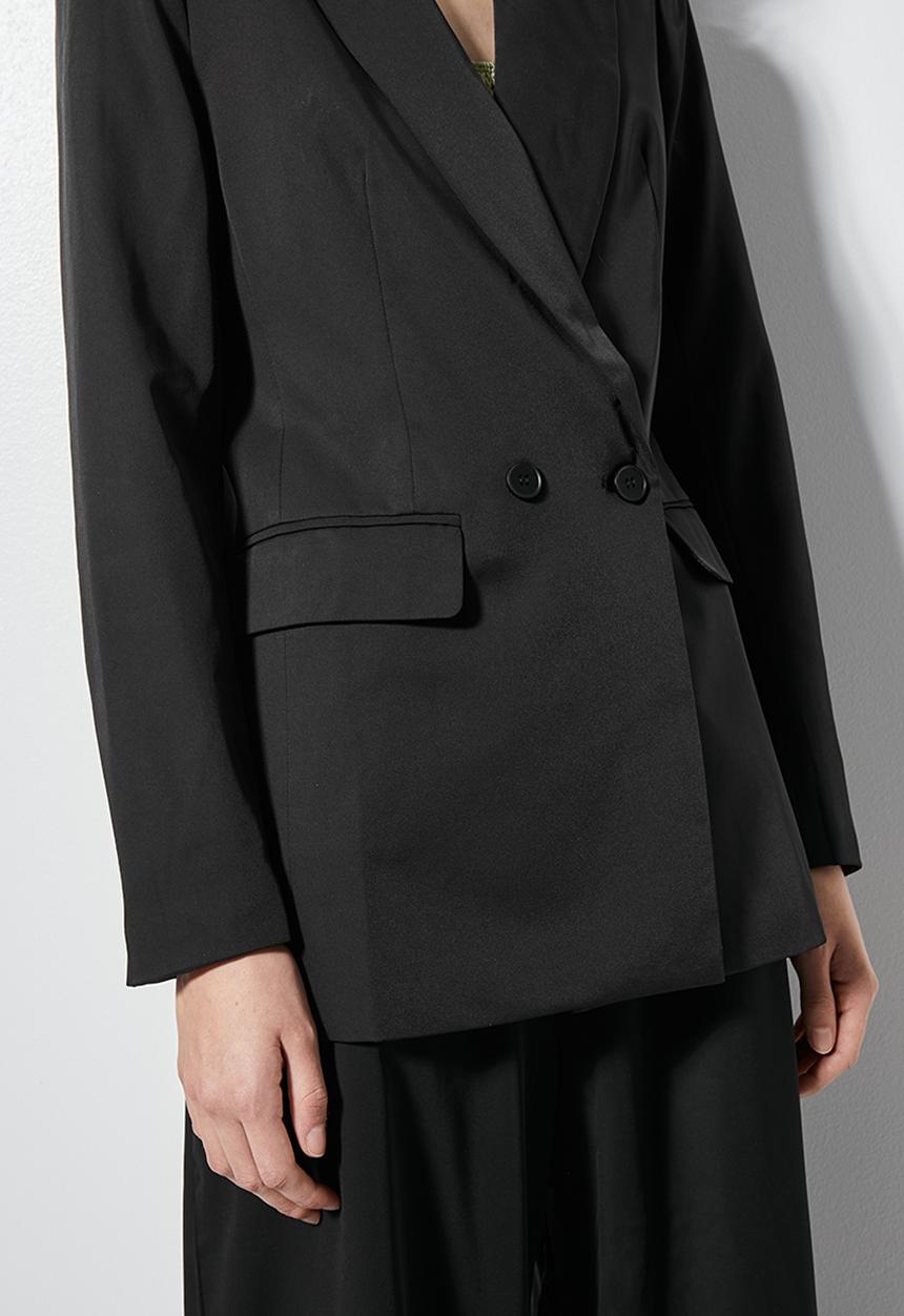 Superbalist - Double breasted blazer - black
