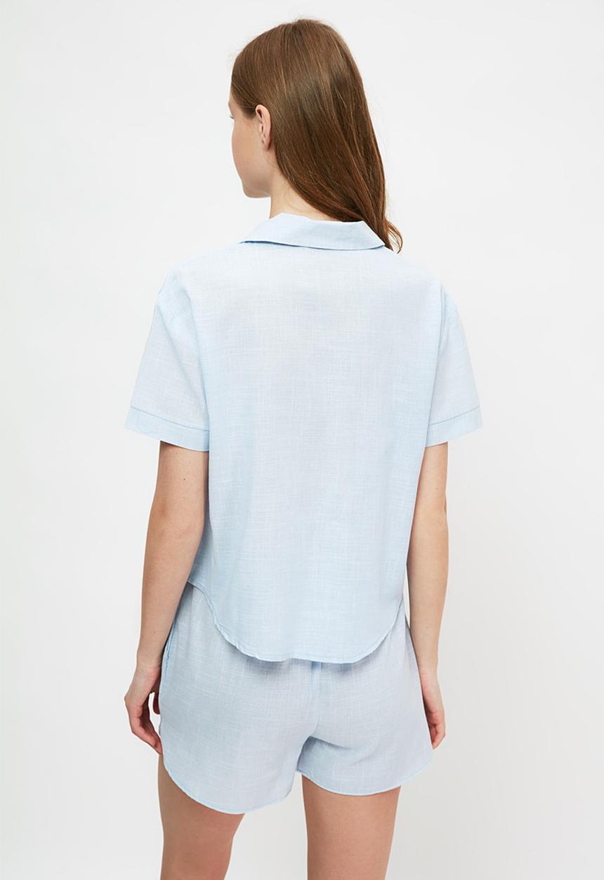 Trendyol - Woven pajamas set - blue