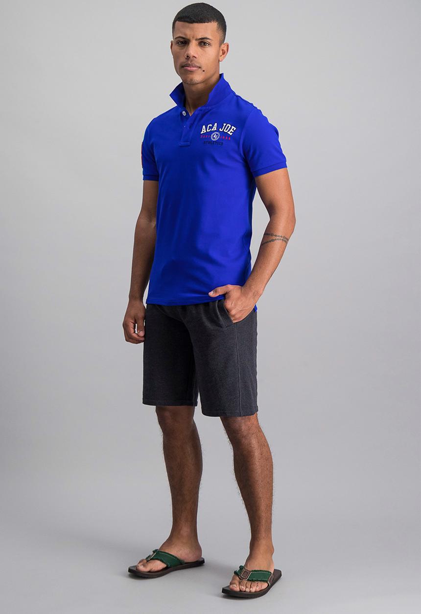 Aca Joe - Unbrushed fleece elasticated shorts - charcoal