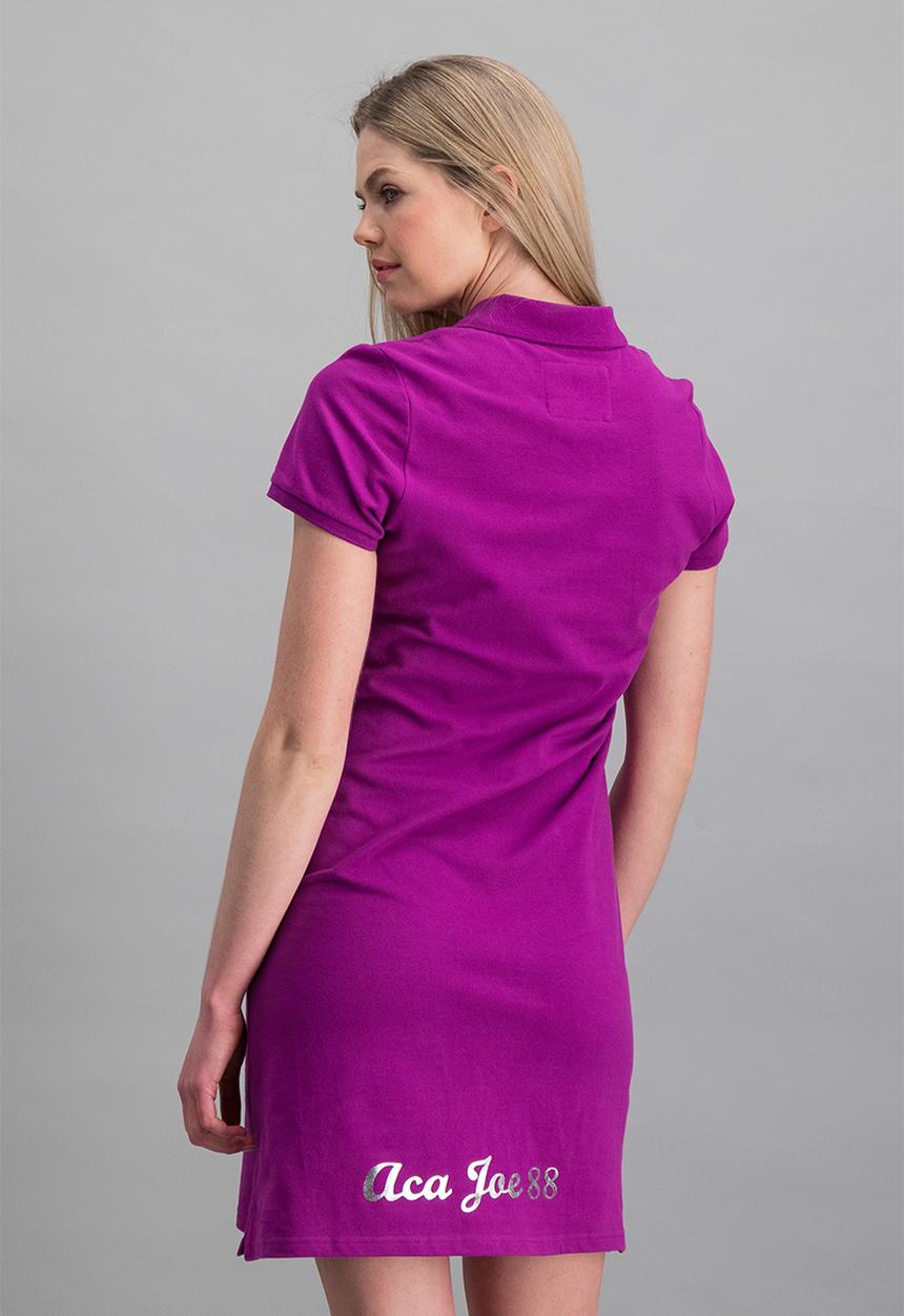 Aca Joe - Ladies aca joe foil print dress - purple