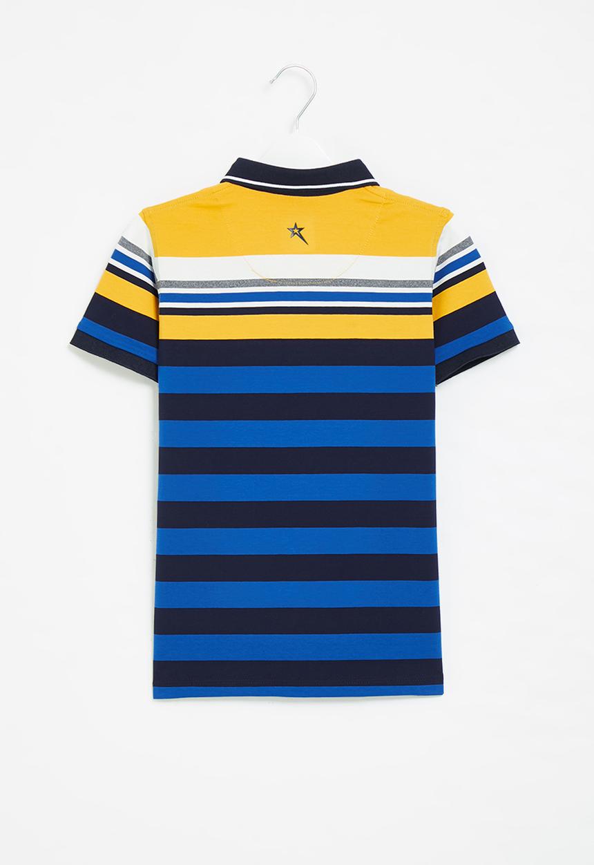 SOVIET - B ridley y/dye stripe golfer - navy