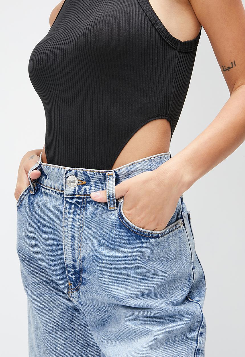 Blake - Hi cut bodysuit - black