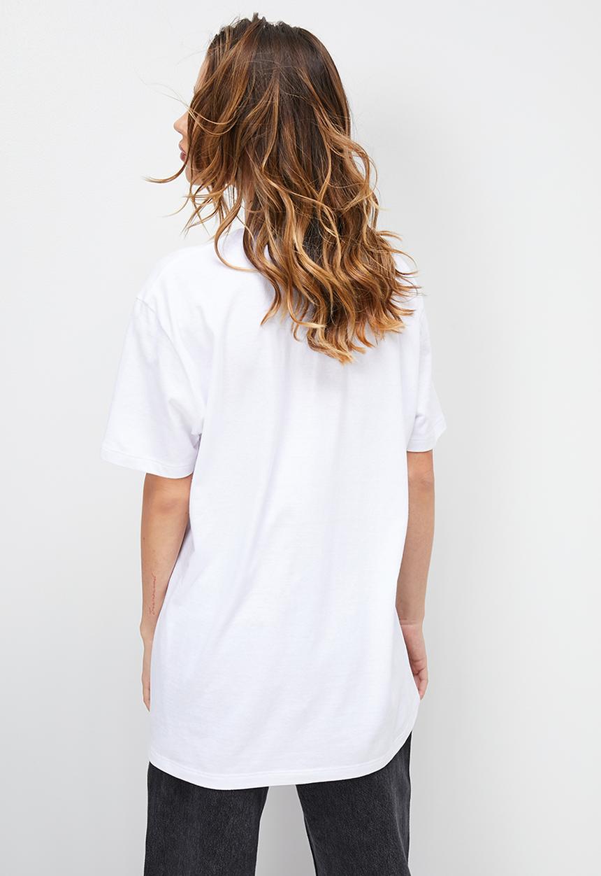 Blake - Oversized tee with print - white 
