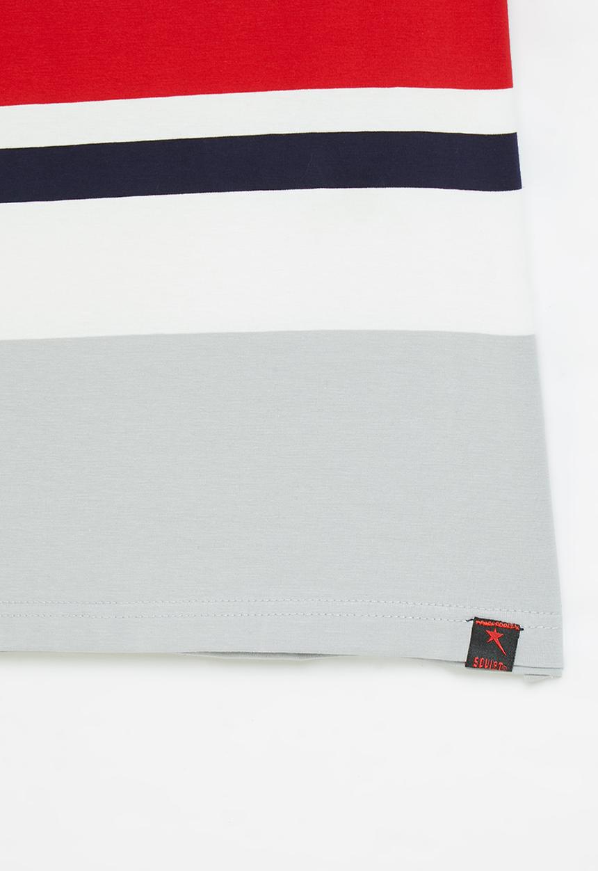 SOVIET - B romano y/dye stripe golfer - navy