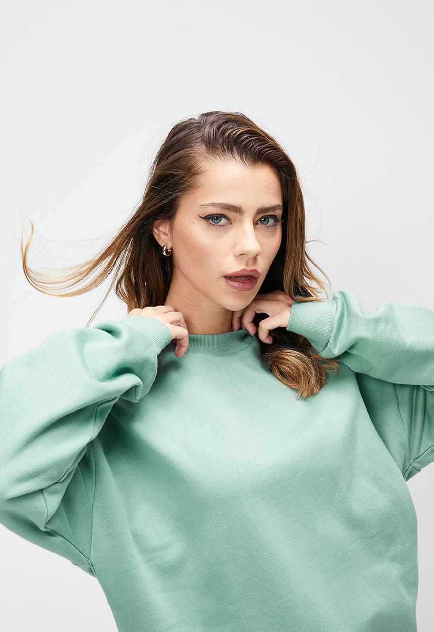 Blake - Oversized sweat top - sage