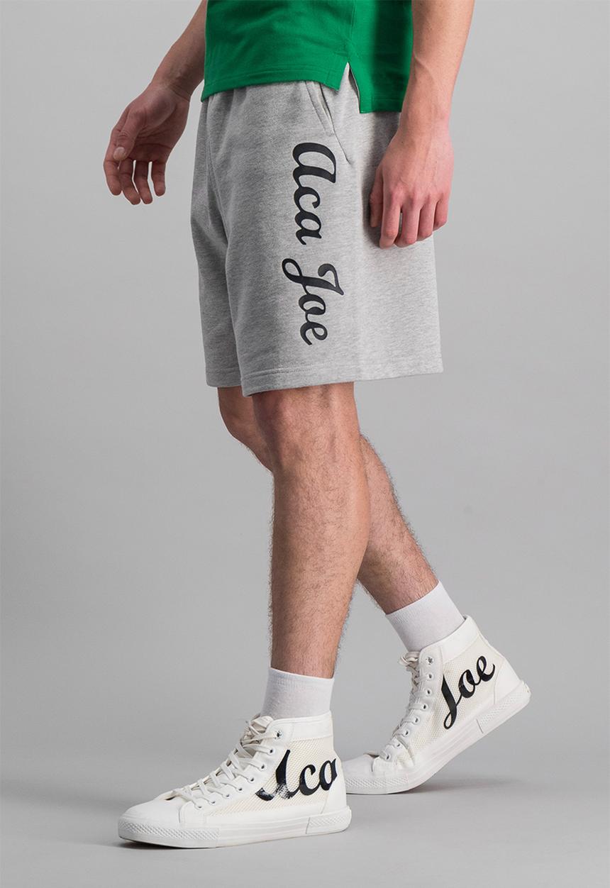 Aca Joe - Logo high square fleece shorts - grey 