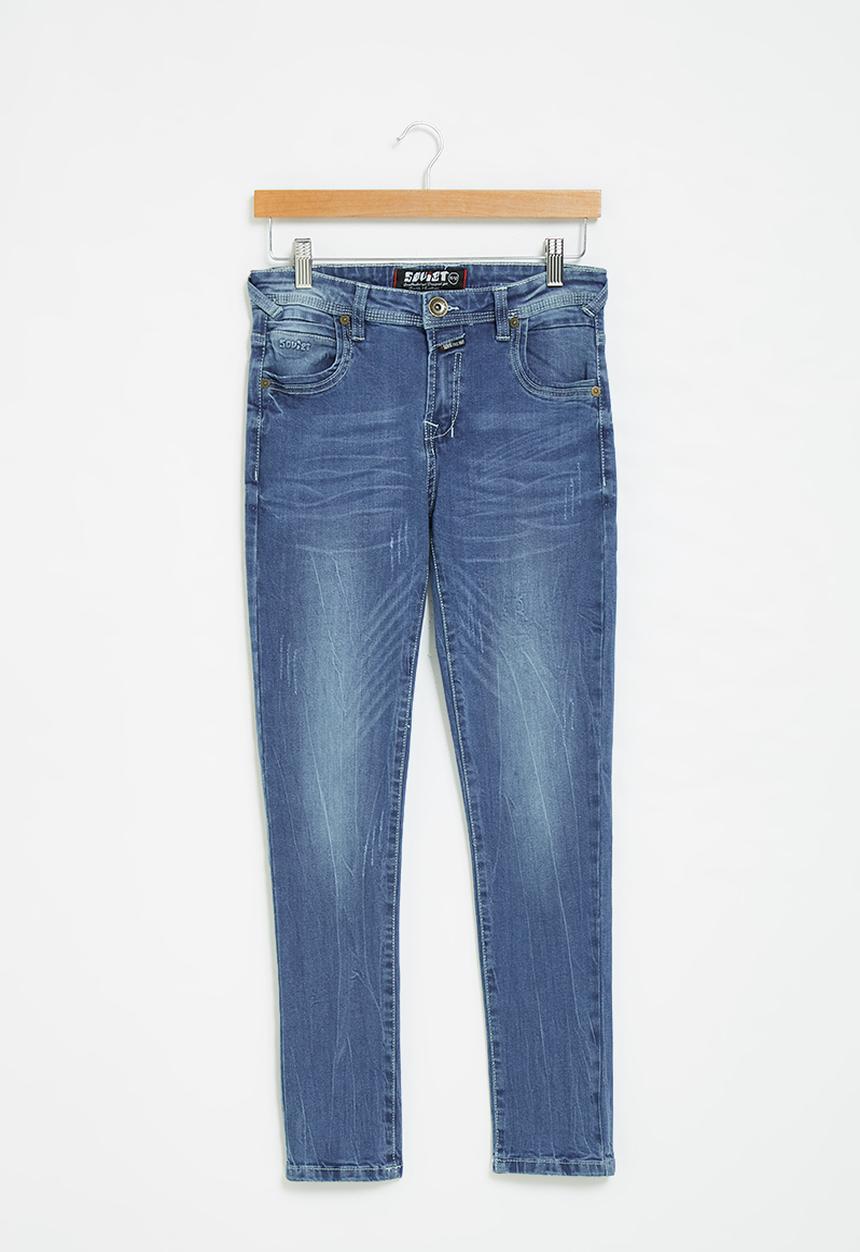 SOVIET - B grimaldo boys skinny denim  - lt indigo
