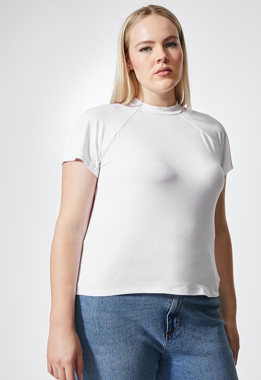Superbalist - 2 pack short sleeve funnel neck tee - white & black
