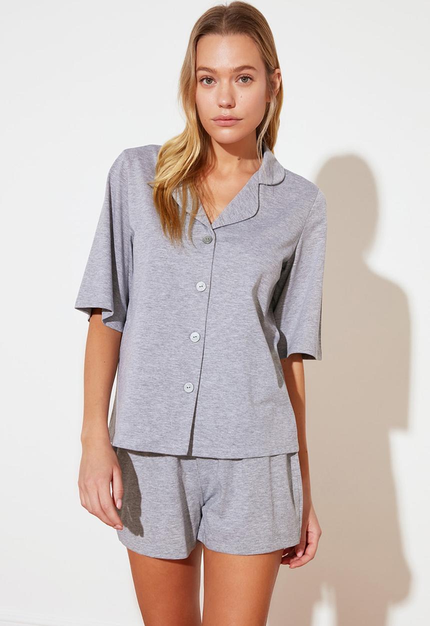 Trendyol - Knitted pajamas set - grey