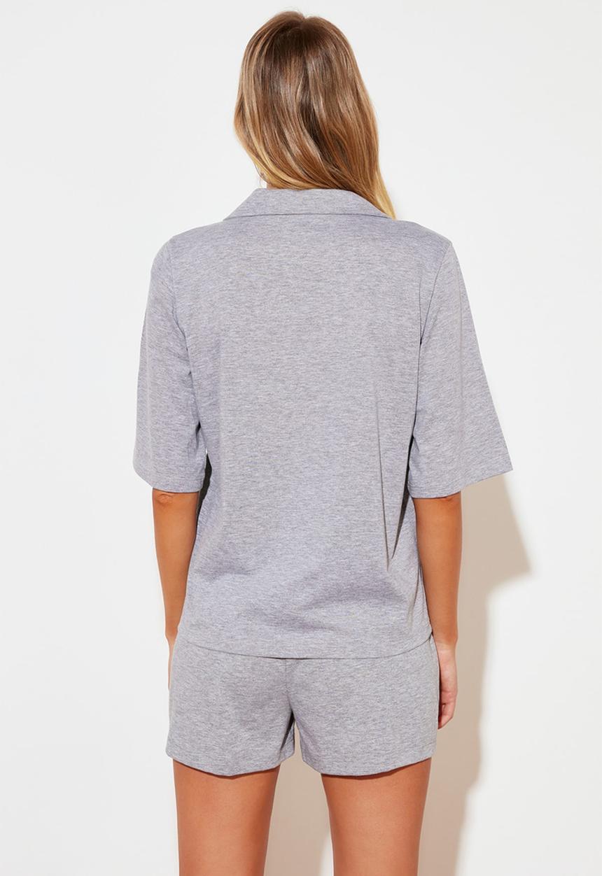 Trendyol - Knitted pajamas set - grey