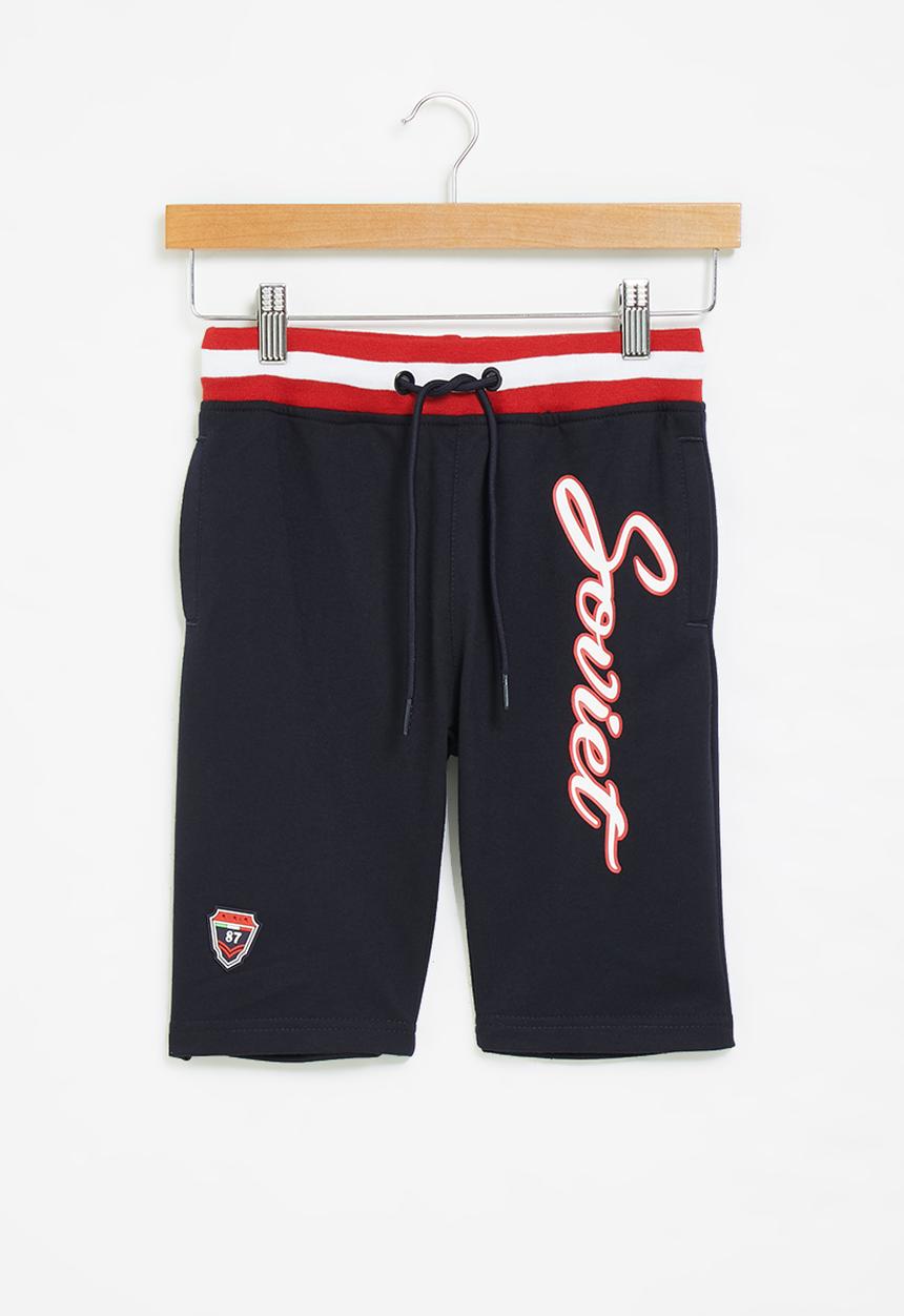 SOVIET - B rogue track shorts - navy