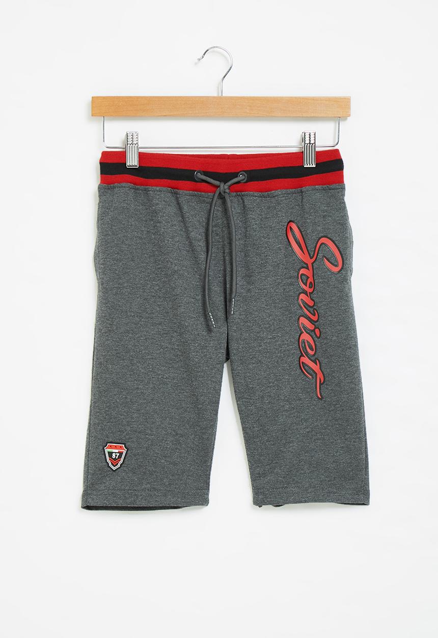 SOVIET - B rogue track shorts - grey melange