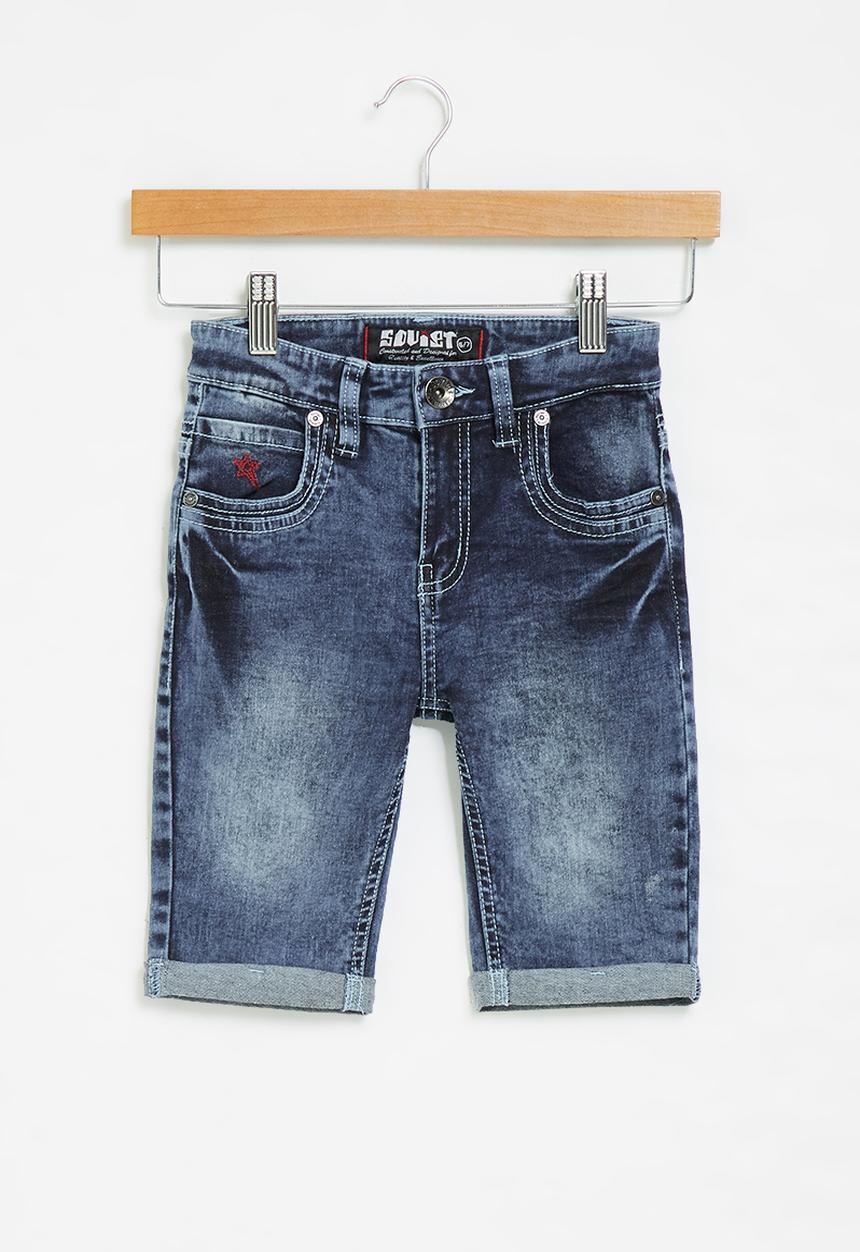 SOVIET - B peruzzi boys denim short - blue marble