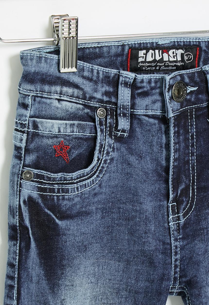 SOVIET - B peruzzi boys denim short - blue marble