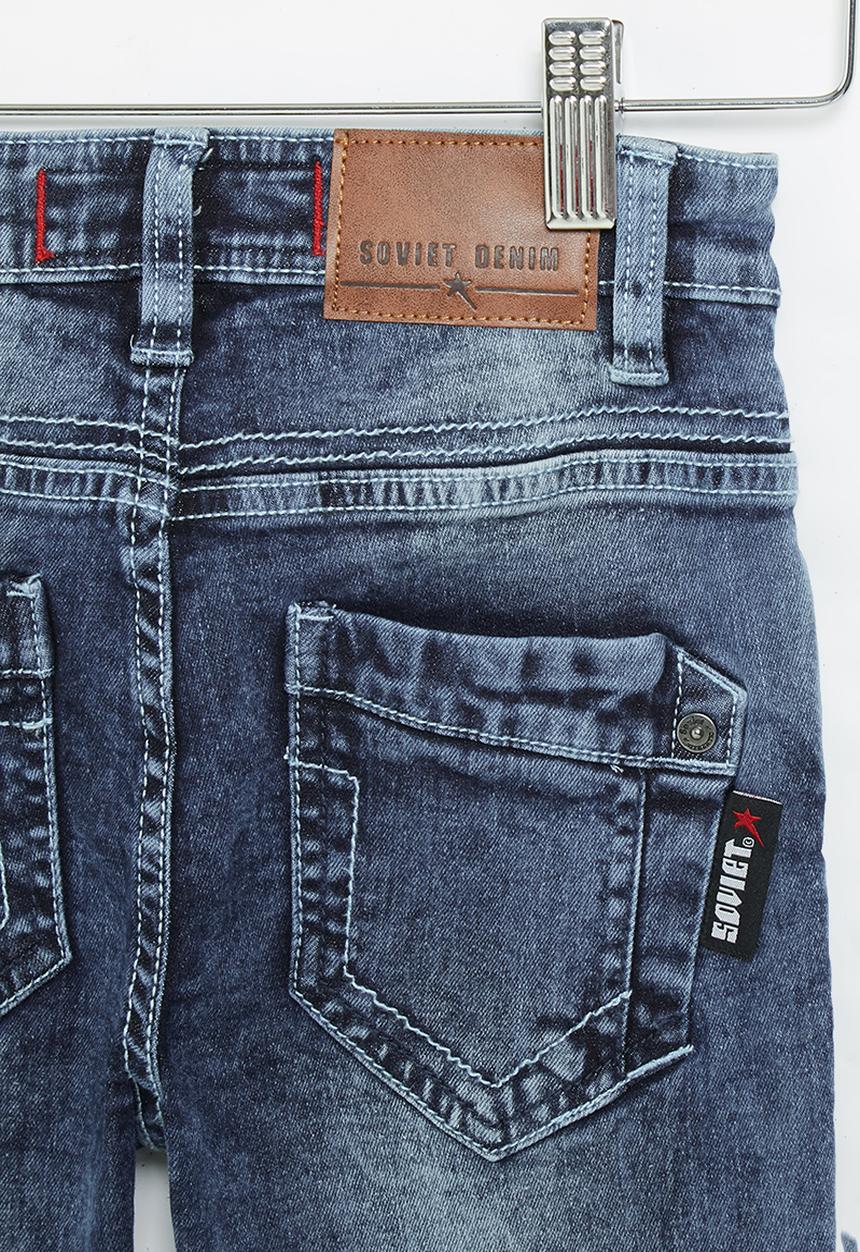SOVIET - B peruzzi boys denim short - blue marble