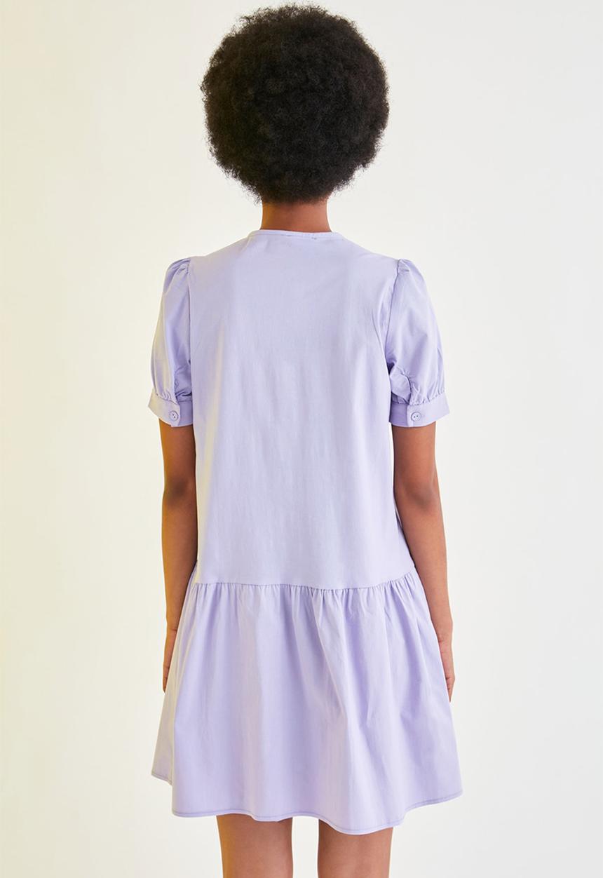 Trendyol - Collar detailed buttoned dress - lilac