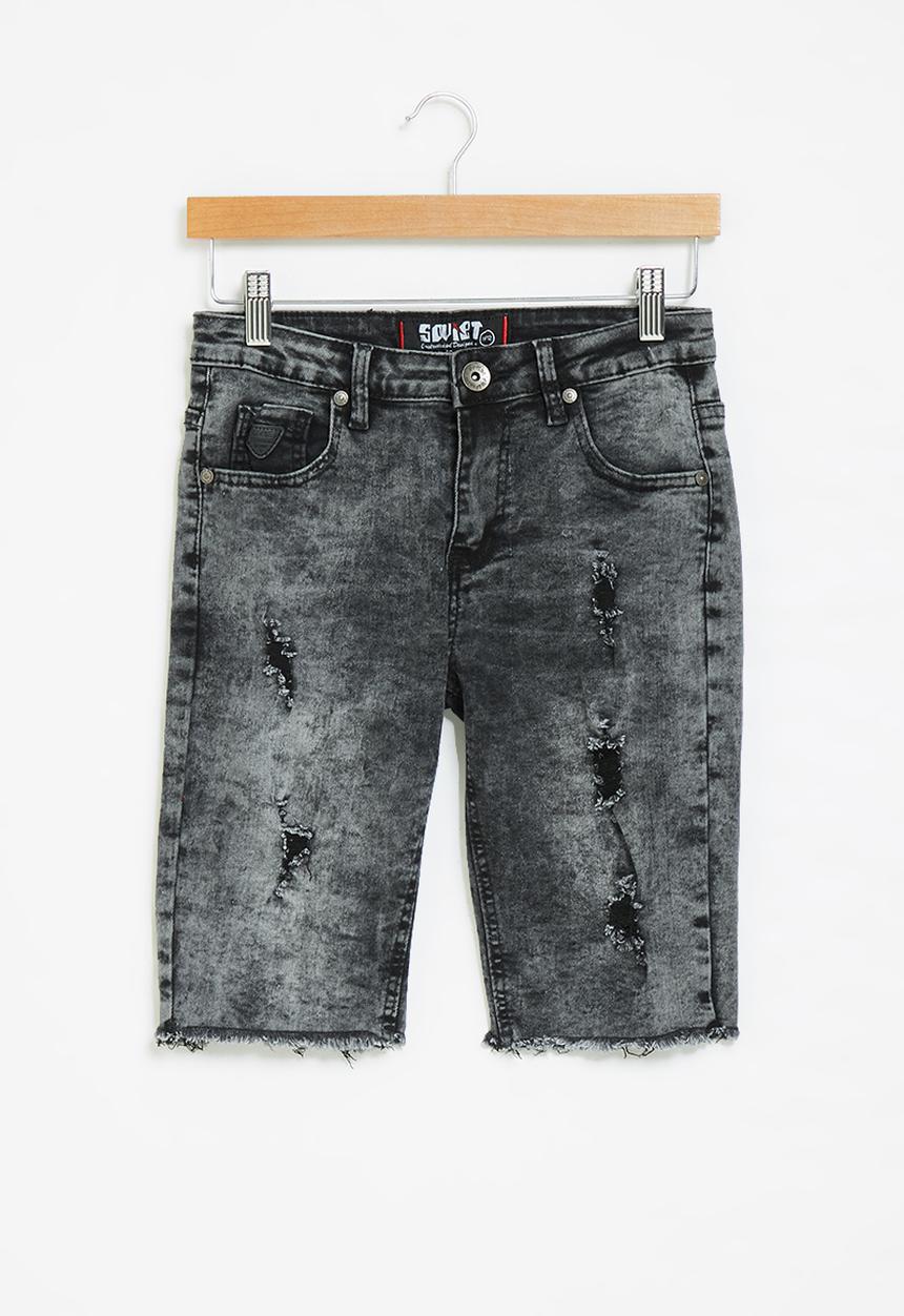 SOVIET - B loyal boys denim short - charcoal