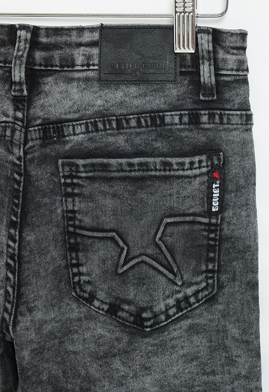 SOVIET - B loyal boys denim short - charcoal