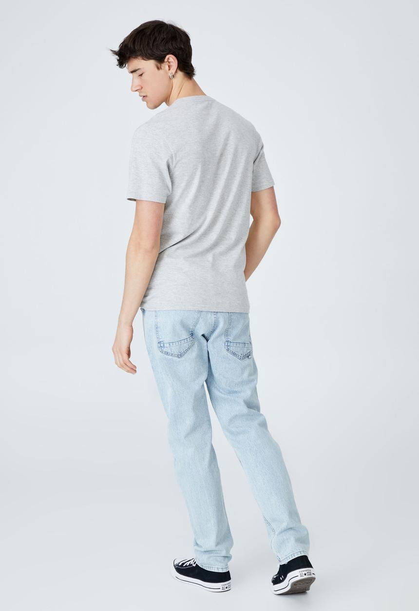 Cotton On - Tbar art t-shirt - light grey marle