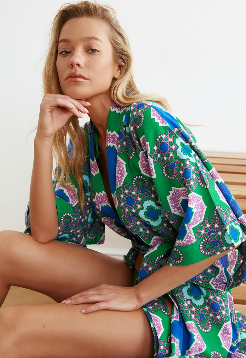Trendyol - Saks kaftan - royal blue
