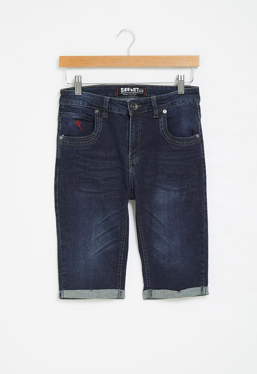 SOVIET - B peruzzi boys denim short - blue black