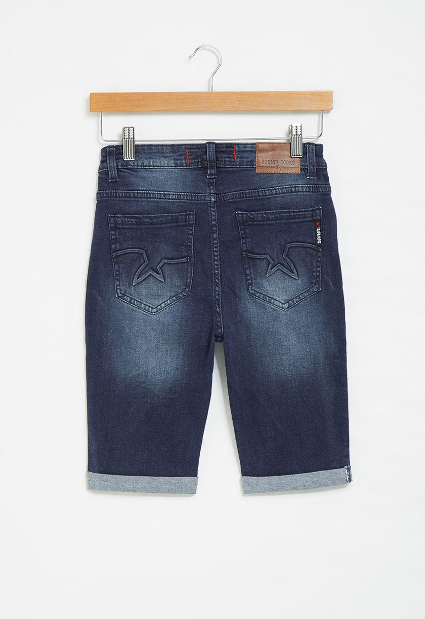 SOVIET - B gunnar boys denim short - blue black