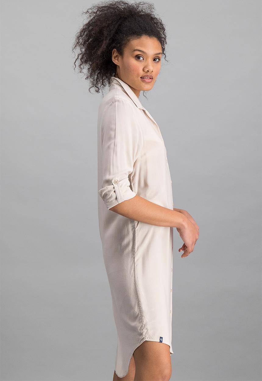 Aca Joe - Ladies aca joe shirt dress - birch moonlight