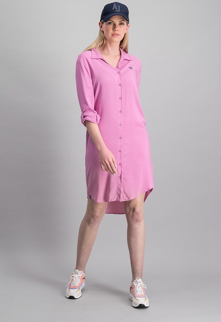 Aca Joe - Ladies aca joe shirt dress - mauve