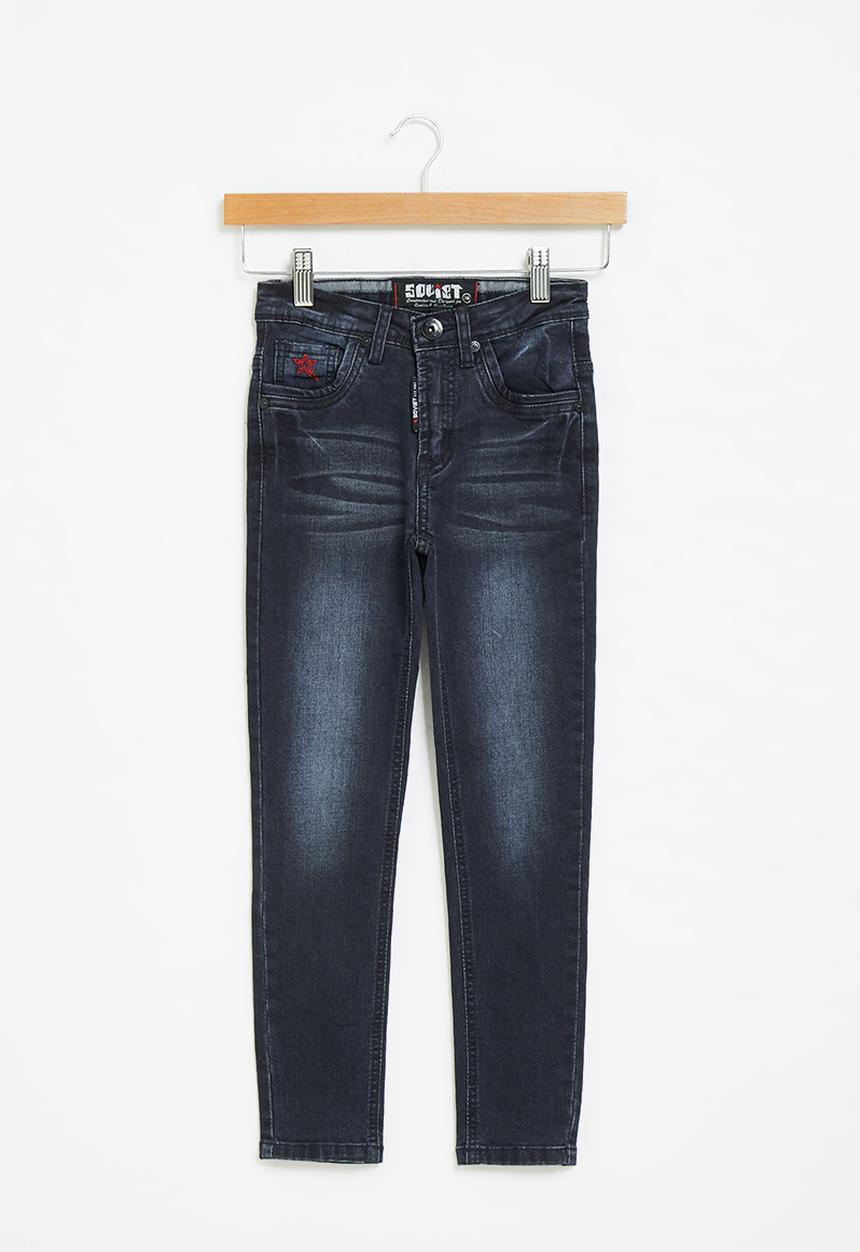 SOVIET - B mackey boys skinny denim  - blue black