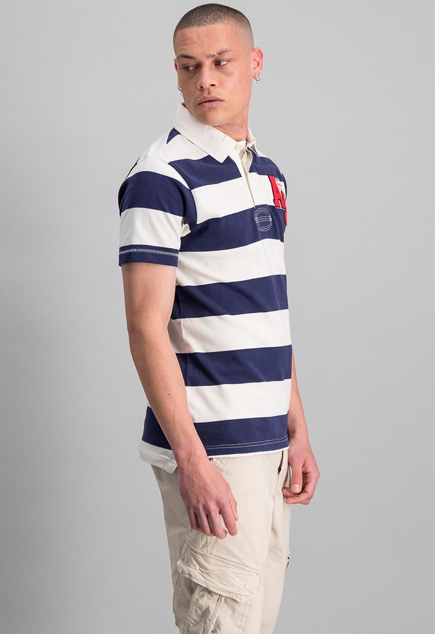 Aca Joe - Yd rugby golfer - navy & white