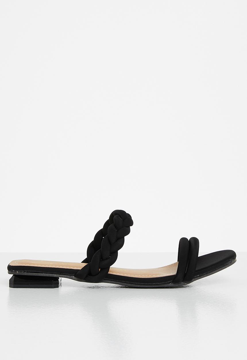 Seduction - Plaited sandal - black