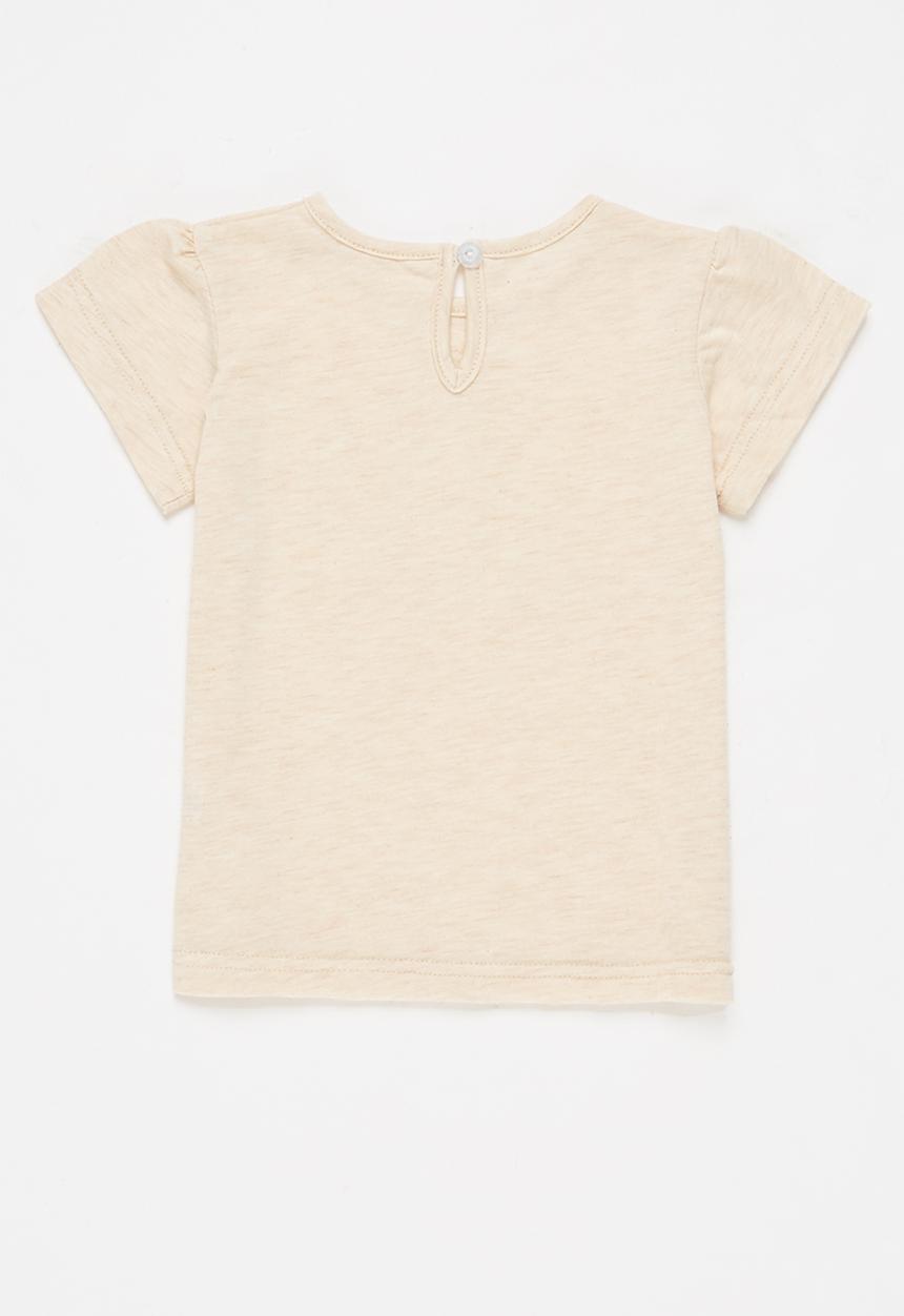 Pop Candy - Baby girls 2 pack design tee - pink & neutral