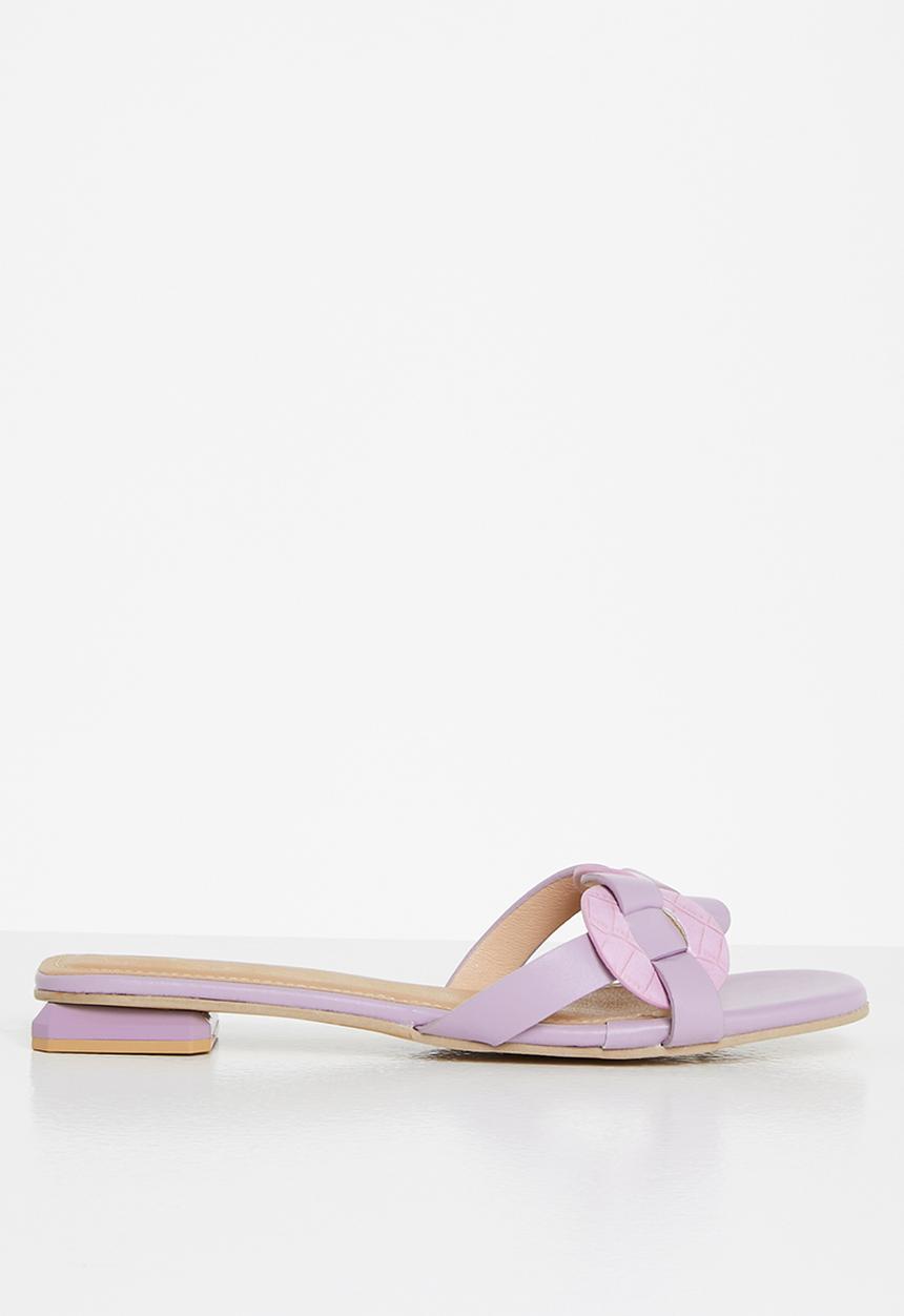 Seduction - Woven detail sandal - lilac